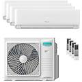 condizionatore ecosense quadri split 7000+7000+18000+18000 btu inverter a++ wifi unità