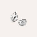 orecchini a cerchio silver collection argento rodiato collezione silver collection bianco