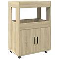 - carrello bar rovere sonoma 60x39 5x89 cm in legno multistrato