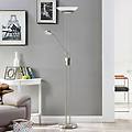 lampada led da pavimento yveta di color nichel metallo dimmerabile