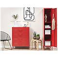- cassettiera enago metallo rosso