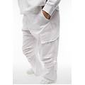 pantaloni cargo da donna in tessuto popeline tinto capo bianco direct dyed donna extra small