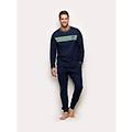 pigiama lungo jersey di cotone daily pajamas ii / blu notte / m blu notte