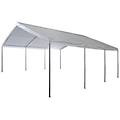 - gazebo 6x6 mt carport tendone percheggio per auto in acciaio con telo in polipropilene car park