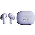a1pro purple auricolari inear con bluetooth touch control con base di ricarica wireless compatta