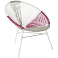 - sedia stil spaghetti bianco beige rosa acapulco
