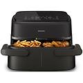 friggitrice ad aria airfryer serie 1000 doppio cestello 7. 1l na150/00 nero
