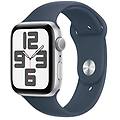watch se gps cassa 44mm in alluminio argento con cinturino sport blu tempesta s/m