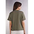 maglia manica corta in cotone luxury donna marrone taglia m