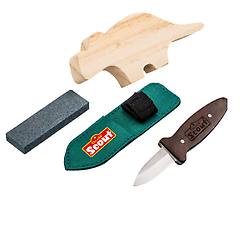 Scout Set Da Intaglio Coltello Per Bambini E Pietra Affilare!