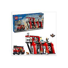 Lego City 60414 Caserma Dei Pompieri E Autopompa Con