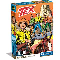 clementoni puzzle tex con poster incluso 1000 pezzi