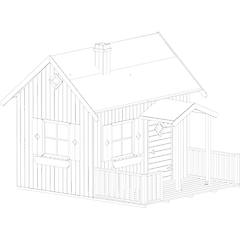 Milani Home - Malve Casetta In Legno Per Bambini