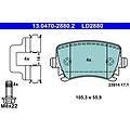 ate set di pastiglie freno 13. 0470-2880. 2 posteriore ceramica