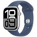 watch series 10 46mm gps + cellular s/m alluminio argento denim sport band