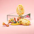 uovo di latta giallo ovetti di cioccolato assortiti 77 g