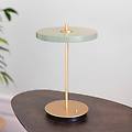lampada led da tavolo ricaricabile asteria move verde oliva/ottone 31 cm