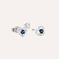 orecchini lobo charlotte oro bianco zaffiro diamante collezione charlotte oro bianco