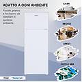 frigorifero 206 litri doppia porta con congelatore bianco classe e pt206f