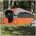 - tenda familiare a tunnel 6persone grigia arancione impermeabile