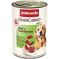 grancarno original 24 x 400 g adult manzo + cuori d'anatra
