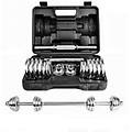 - trade shop set maniglie manubri dumbbell bilanciere 30kg regolabile body building palestra