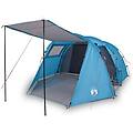 - tenda da campeggio a tunnel per 4 persone blu impermeabile
