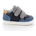 sneakers da bambino blu e grigio con strap taglia 25
