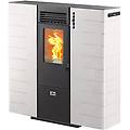 stufa a pellet ad aria iris 10 canalizzata 9 01 kw bianca