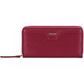 portafoglio con chiusura zip in ecopelle cherry