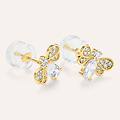orecchini lobo claire oro giallo cubic zirconia collezione claire oro giallo