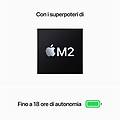 macbook air 13" m2 core cpu 8 gpu 8 16gb 256gb ssd-mezzanotte
