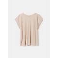- maglia in misto lino con coulisse donna beige chiaro taglia xs