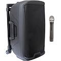cassa attiva trolley 12 pollici nero con radiomicrofono uhf