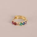 orecchini a cerchio toujours oro giallo cubic zirconia collezione toujours oro giallo