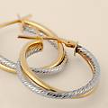 orecchini a cerchio toujours oro bicolore collezione toujours bicolore