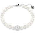 strand remix collection crystal pearl bianco placcato rodio os