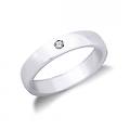 fede nuziale oro bianco con diamante fsd020bb