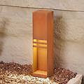 lampioncino led oxido color ruggine acciaio corten