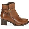 ankle boots cognac in pelle tacco 6 cm