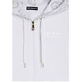 felpa zip leggera con cappuccio e dettagli floreali white allover ikat white donna large