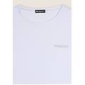 t-shirt comfort in tessuto tecnico con bordature a contrasto bianco donna small