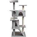 - albero per gatti con tiragraffi in sisal 125 cm grigio