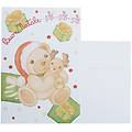 biglietto d'auguri natale teddy con renna