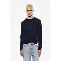 pullover girocollo con ricamo geometrico