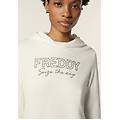 felpa donna con cappuccio con logo e lettering in strass snow white donna extra small