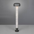 lampione fraser grigio/effetto cemento alluminio ip54 altezza 84 5 cm
