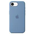 custodia in silicone per iphone 16e blu inverno ???????