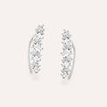 orecchini lobo silver elegance argento rodiato cubic zirconia collezione silver elegance bianco