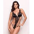 body senza ferretto con pizzo dettagli cutout privè kylie / nero / l nero